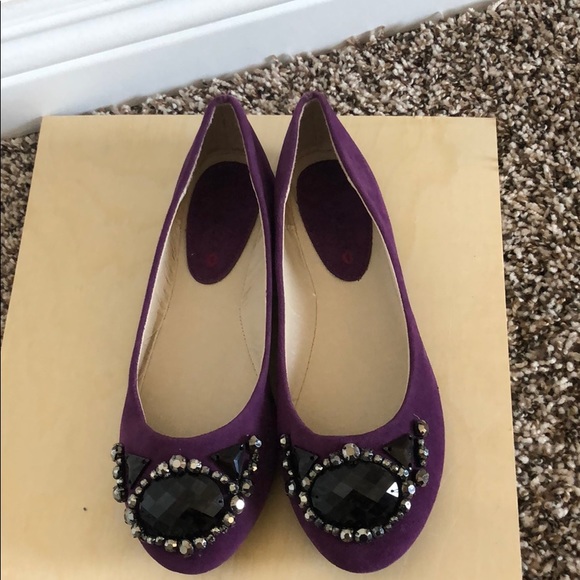Round toe rhinestone ballet flats - Picture 2 of 6